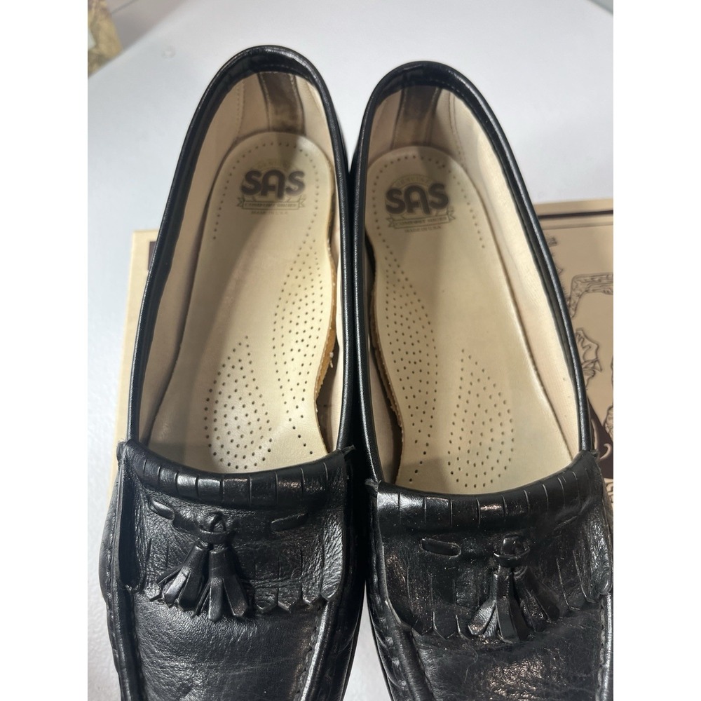 SAS Softie Tripad‎ Women's Size 7NTassel Slip-On Loafer Black Comfort W/ Box - Picture 4 of 14